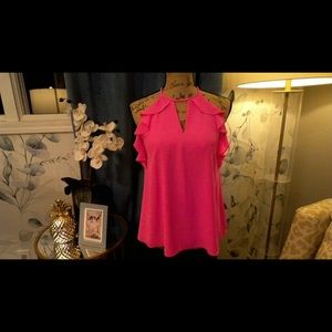 Lilly Pulitzer ruffled tank size xs